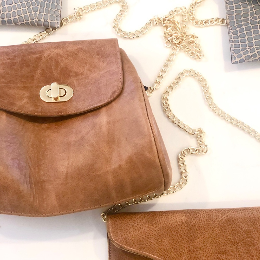 JJ Winters Genuine Italian Leather Bucket Bag